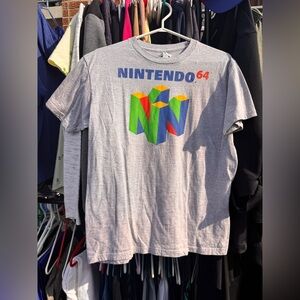 Nintendo 64 Gray T-Shirt with Multicolor Logo